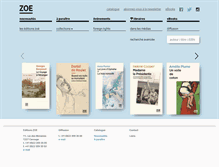 Tablet Screenshot of editionszoe.ch